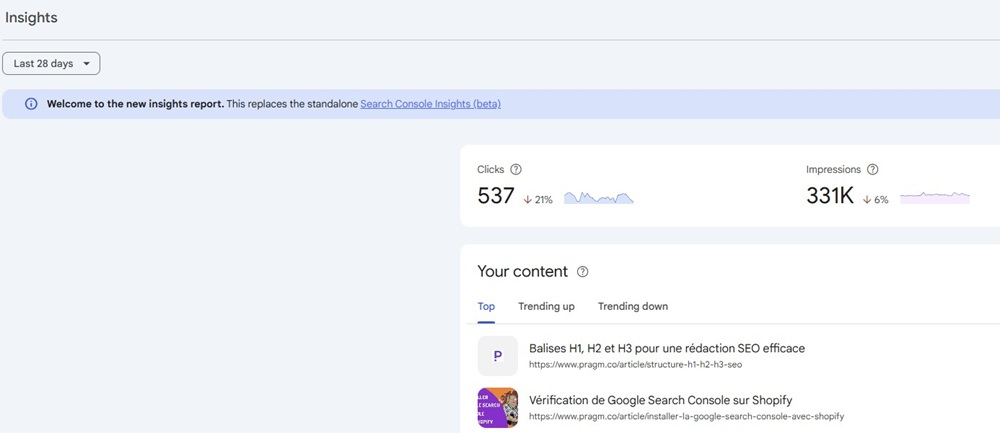 découvrez les nouveaux insights de google search console pour suivre les tendances et les performances de votre site en temps réel, et optimisez votre référencement efficacement.